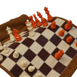 Ensemble d'échecs roulable magnétique - Cuir véritable - Gold - ensemble d'échecs luxe classique jeu d'échecs de voyage en cuir véritable - Rouge et Noir
