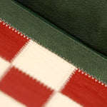 Ensemble d'échecs roulable magnétique - Cuir véritable - Vert / Rouge - ensemble d'échecs luxe classique jeu d'échecs de voyage en cuir véritable - Rouge et Noir