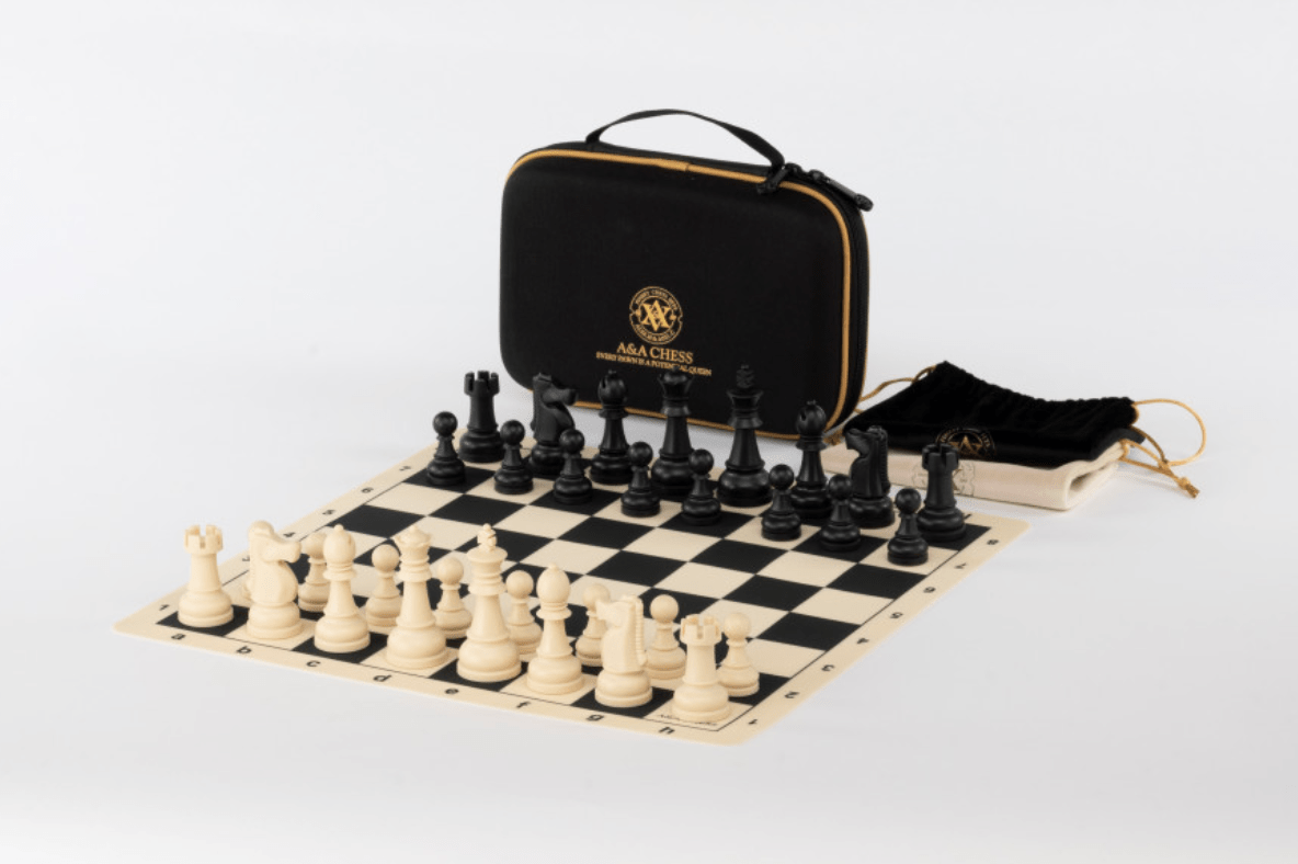 Ensemble d'échecs transportable - Sacoche - ensemble d'échecs classique jeu d'échecs échecs de voyage - Rouge et Noir