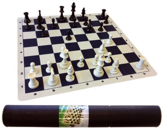 Ensemble Échecs plastique / silicone en tube T5 - ensemble d'échecs classique jeu d'échecs échecs de voyage - Rouge et Noir