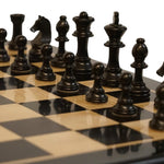 Ensemble Français Chavet - Ebène laqué - Ensemble d’échecs classique - Rouge et Noir