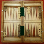 Ensemble jeu d'échecs et Backgammon - Coffre pliant - Magnétique - Coffre d'échecs et jeu d'échecs de voyage cadeau -12a - Rouge et Noir