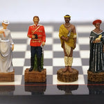 Ensemble les anglais contre les zoulous - Laqué noir - ensemble échecs décoratif - Rouge et Noir