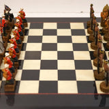 Ensemble les anglais contre les zoulous - Laqué noir - ensemble échecs décoratif - Rouge et Noir