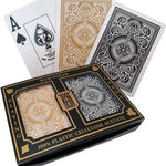 Ensemble Mallette de Poker Luxe - Bois noir laqué avec racks et double fond - 500 jetons sunshine + Tapis pokerstar + Cartes KEM - coffret de poker de luxe cadeau bel objet - Rouge et Noir
