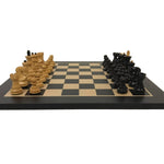 Ensemble Russe - ensemble d'échecs classique et décoratif - Rouge et Noir
