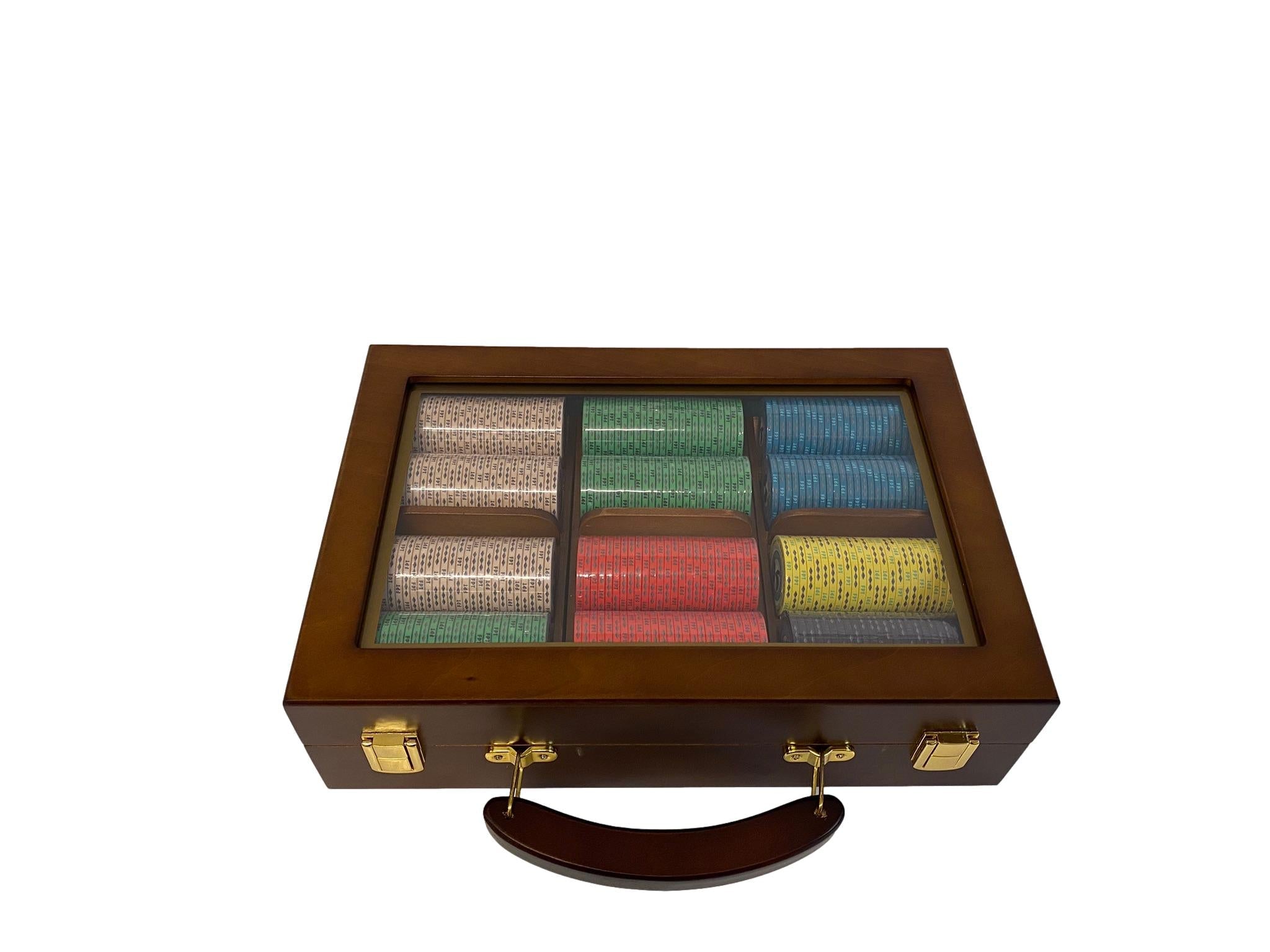 Ensemble Tapis + Mallette Poker avec racks - 300 jetons Céramique - French Touch - Pack Luxe - coffret de poker de luxe cadeau bel objet - Rouge et Noir