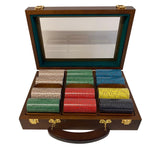 Ensemble Tapis + Mallette Poker avec racks - 300 jetons Céramique - French Touch - Pack Luxe - coffret de poker de luxe cadeau bel objet - Rouge et Noir