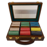 Ensemble Tapis + Mallette Poker avec racks - 300 jetons Céramique - French Touch - Pack Luxe - coffret de poker de luxe cadeau bel objet - Rouge et Noir