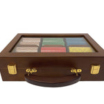 Ensemble Tapis + Mallette Poker avec racks - 300 jetons Céramique - French Touch - Pack Luxe - coffret de poker de luxe cadeau bel objet - Rouge et Noir