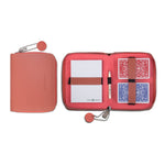 Etui de bridge en cuir pleine fleur - Corail - jeu de cartes coffret bridge à jouer coffret de cartes luxe - Rouge et Noir