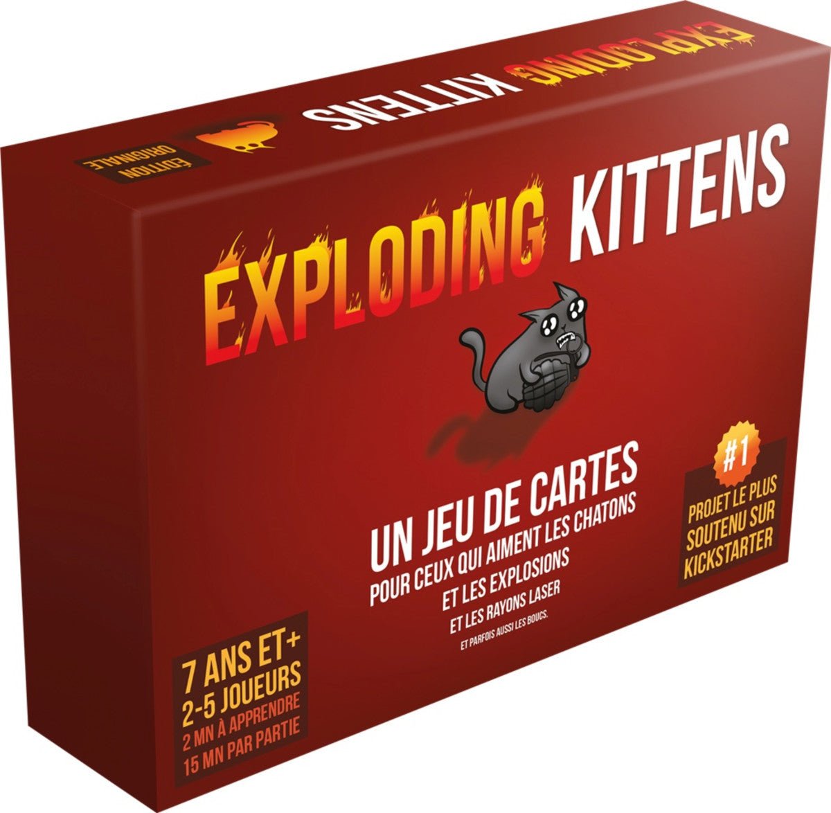 Exploding Kittens - Jeu de plateau ambiance - Rouge et Noir