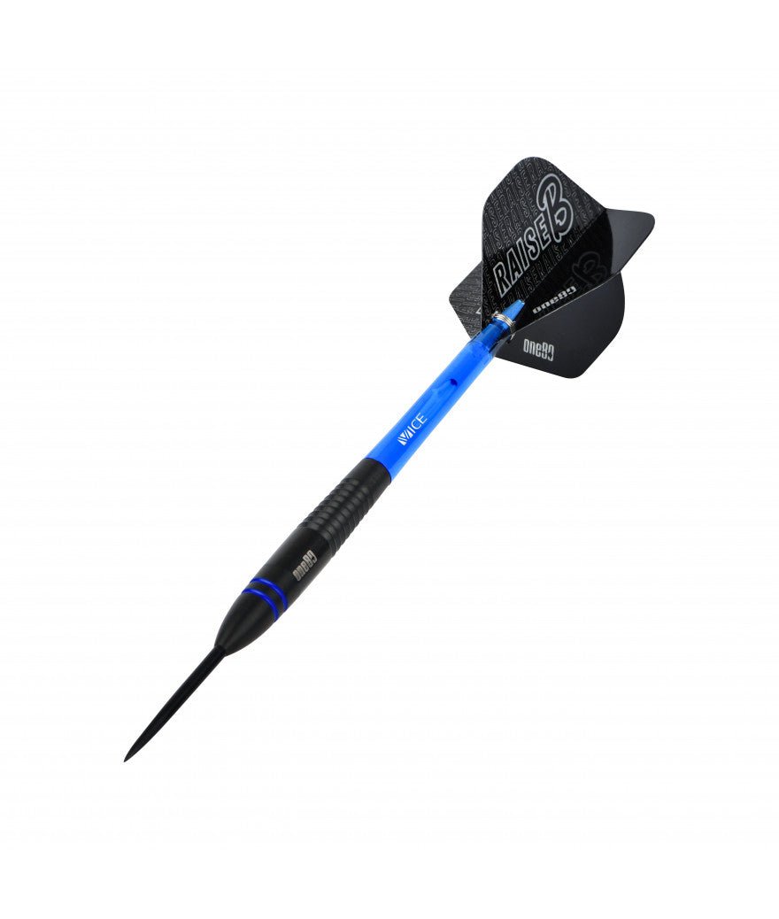 Fléchettes 80% Nickel Tungstène - Raise B - Bleu - Fléchettes acier - Rouge et Noir