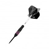 Fléchettes 80% Nickel Tungstène - Raise B - Rose - Fléchettes acier - Rouge et Noir