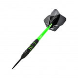 Fléchettes 80% Nickel Tungstène - Raise B - Vert - Fléchettes acier - Rouge et Noir