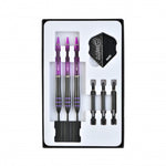 Fléchettes 80% Nickel Tungstène - Raise B - Violet - Fléchettes acier - Rouge et Noir