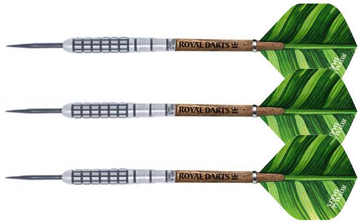 Fléchettes Green Line 80% tungstene - Victory - Royal Darts - Fléchettes acier - Rouge et Noir