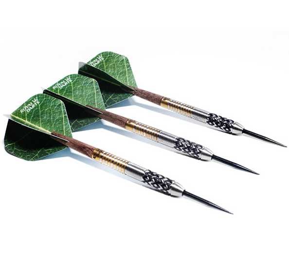 Fléchettes Green Line 90% tungstene - Glory - Royal Darts - Fléchettes acier - Rouge et Noir