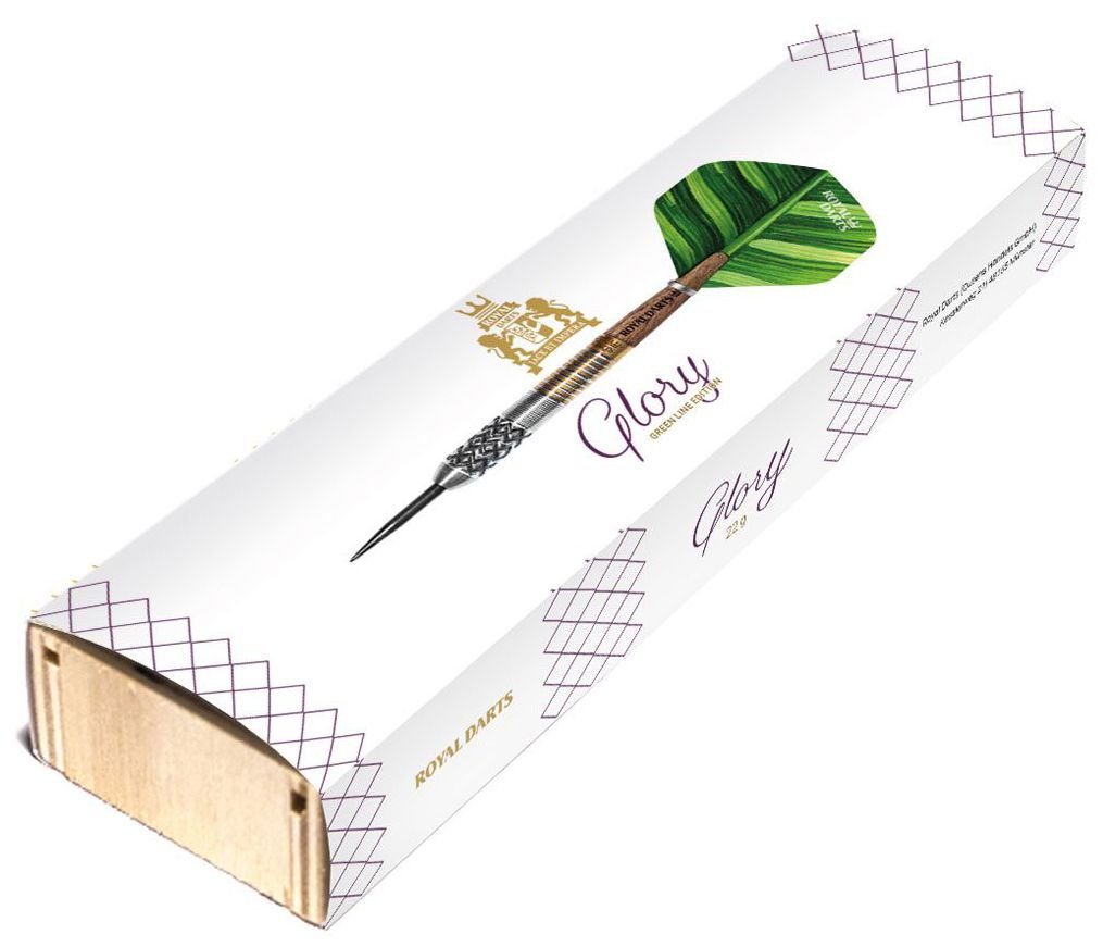 Fléchettes Green Line 90% tungstene - Glory - Royal Darts - Fléchettes acier - Rouge et Noir