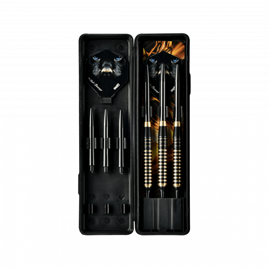 Fléchettes Laiton - Pointes plastiques - Tigresse - Fléchettes acier - Rouge et Noir