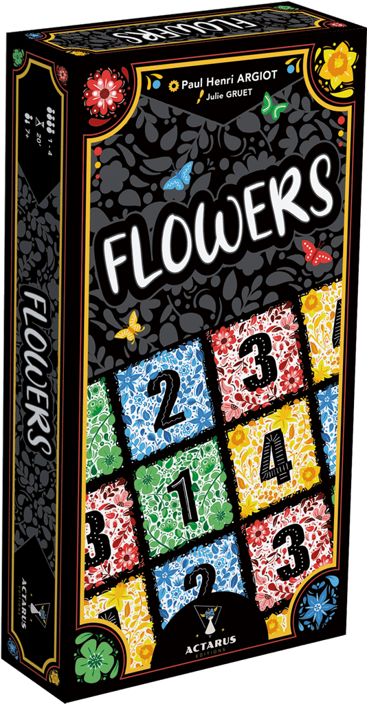 Flowers - Jeu de plateau de stratégie d'ambiance enfants cadeau - 12a - Rouge et Noir