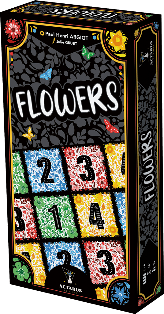 Flowers - Jeu de plateau de stratégie d'ambiance enfants cadeau - 12a - Rouge et Noir