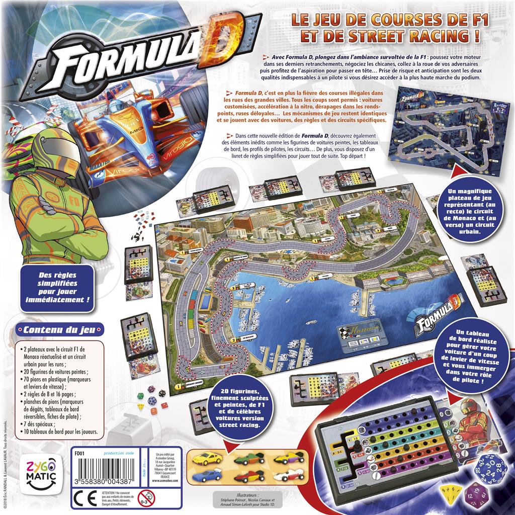 FormulaD - Jeu de plateau de stratégie enfantine - Rouge et Noir