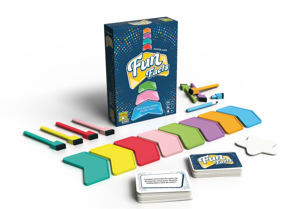 FUN FACTS - Jeu de plateau ambiance - Rouge et Noir