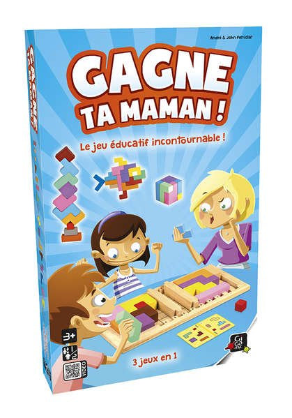 Gagne ta maman - jeu en bois de stratégie jeu de plateau enfants à jouer seul cadeau - 7a - Rouge et Noir