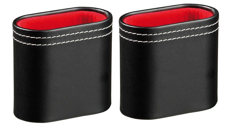 Godets de backgammon ovals GM - godets accessoire de backgammon - Rouge et Noir