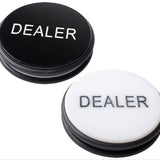 Gros Bouton dealer Reversible - accessoire de poker - Rouge et Noir