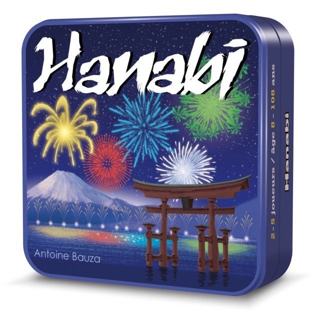 Hanabi - Jeu de plateau de stratégie coopératif - Rouge et Noir