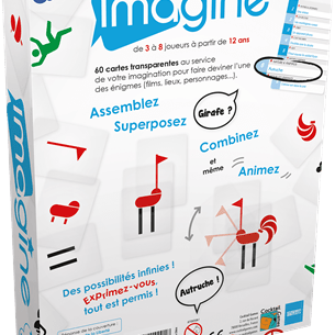 Imagine - Jeu de plateau d'ambiance et de vivacité - Rouge et Noir