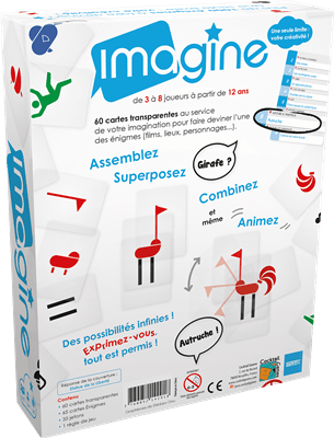 Imagine - Jeu de plateau d'ambiance et de vivacité - Rouge et Noir