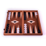 Jacquet Acajou en bois marqueté - Backgammon en bois marqueté cadeau - 12a - Rouge et Noir