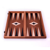 Jacquet Acajou en bois marqueté - Backgammon en bois marqueté cadeau - 12a - Rouge et Noir