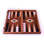 Jacquet Echecs / Backgammon - Acajou - coffret d'échecs en bois marqueté et backgammon en bois marqueté ensemble échecs classique - Rouge et Noir