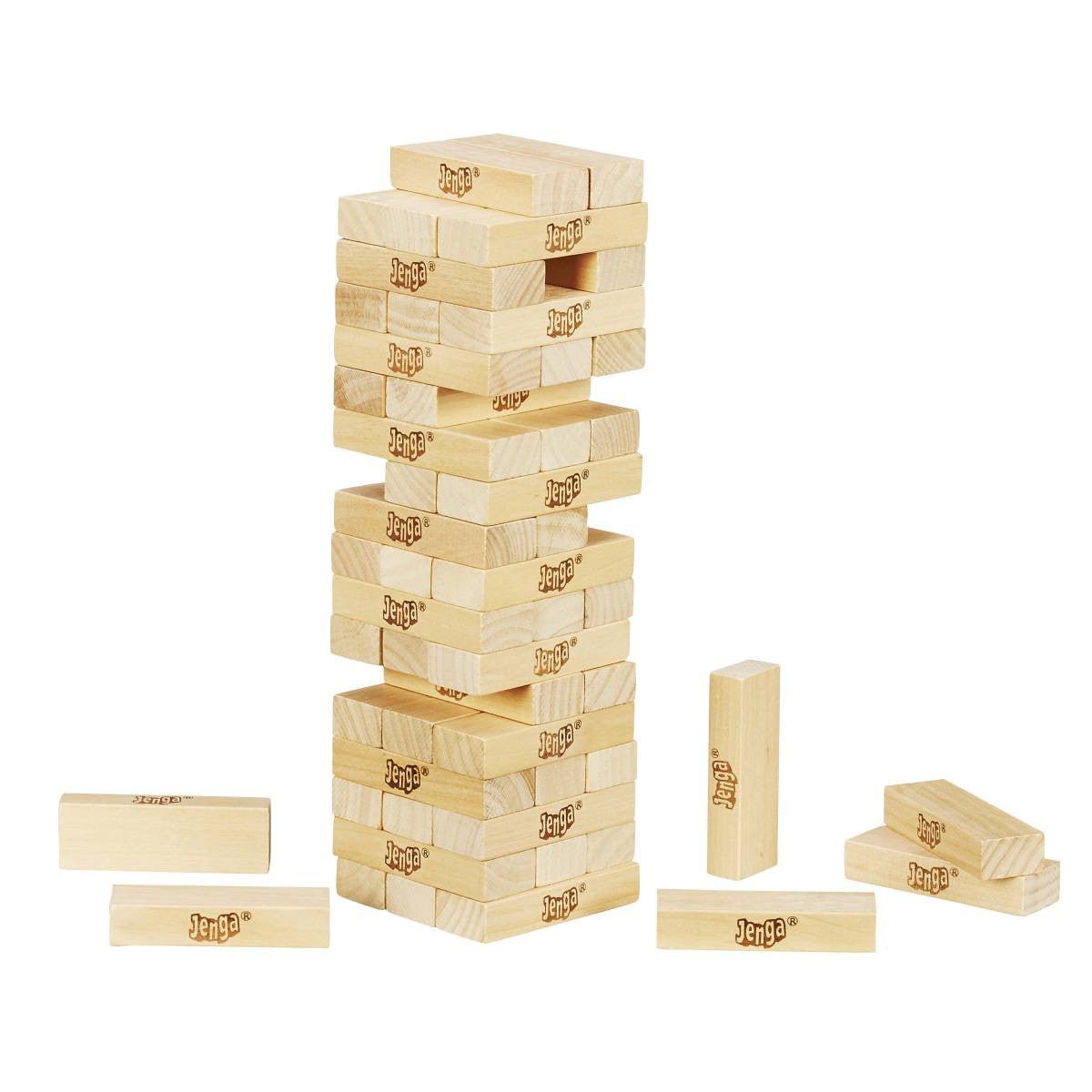 Jenga - Jeu d'adresse en bois - Rouge et Noir