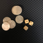Jetons de 421 marbrés - Blanc - par 25 - jeu de dés coffret de dés - Rouge et Noir