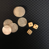 Jetons de 421 marbrés - Blanc - par 25 - jeu de dés coffret de dés - Rouge et Noir