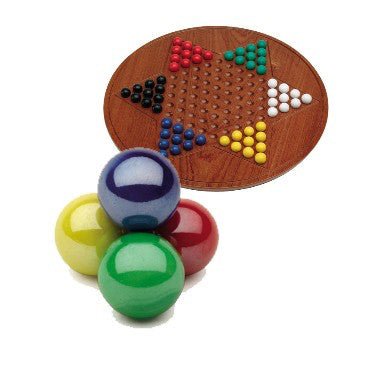 Jeu de 60 billes en verre pour dames chinoises - jeu traditionnel jeu de dames chinoises - Rouge et Noir