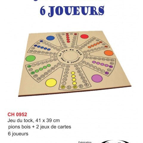 Jeu de Tock - 6 joueurs - CH - jeu traditionnel jeu de tock - Rouge et Noir