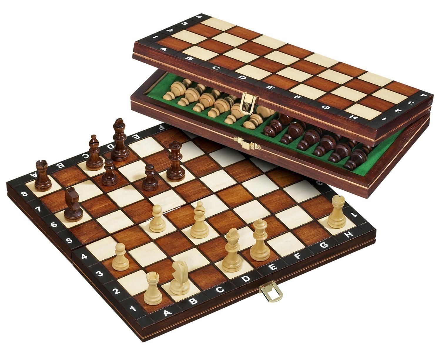 Jeu d'échecs de voyage magnétique - 30 mm - Coffre d'échecs et jeu d'échecs de voyage - Rouge et Noir