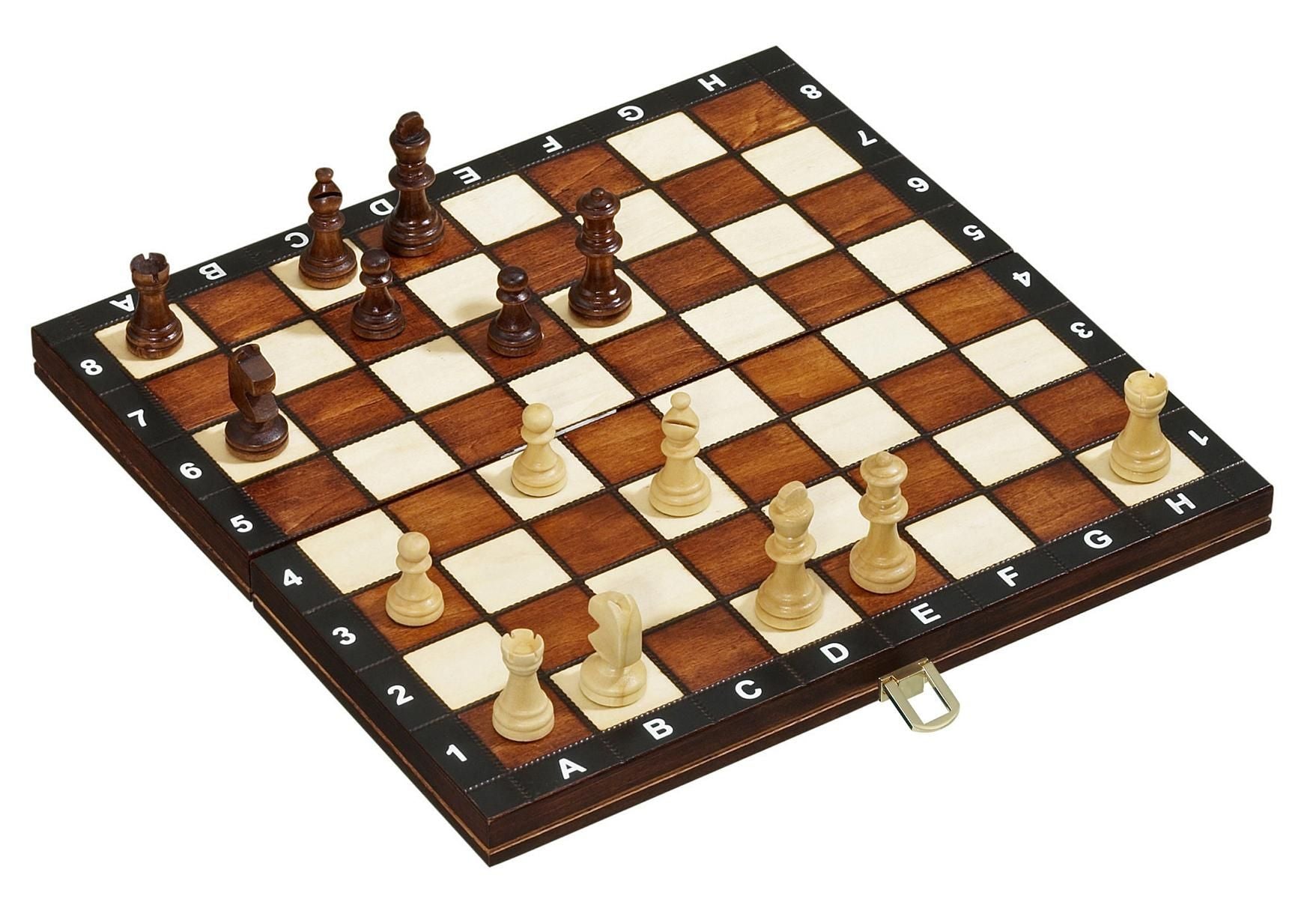 Jeu d'échecs de voyage magnétique - 30 mm - Coffre d'échecs et jeu d'échecs de voyage - Rouge et Noir