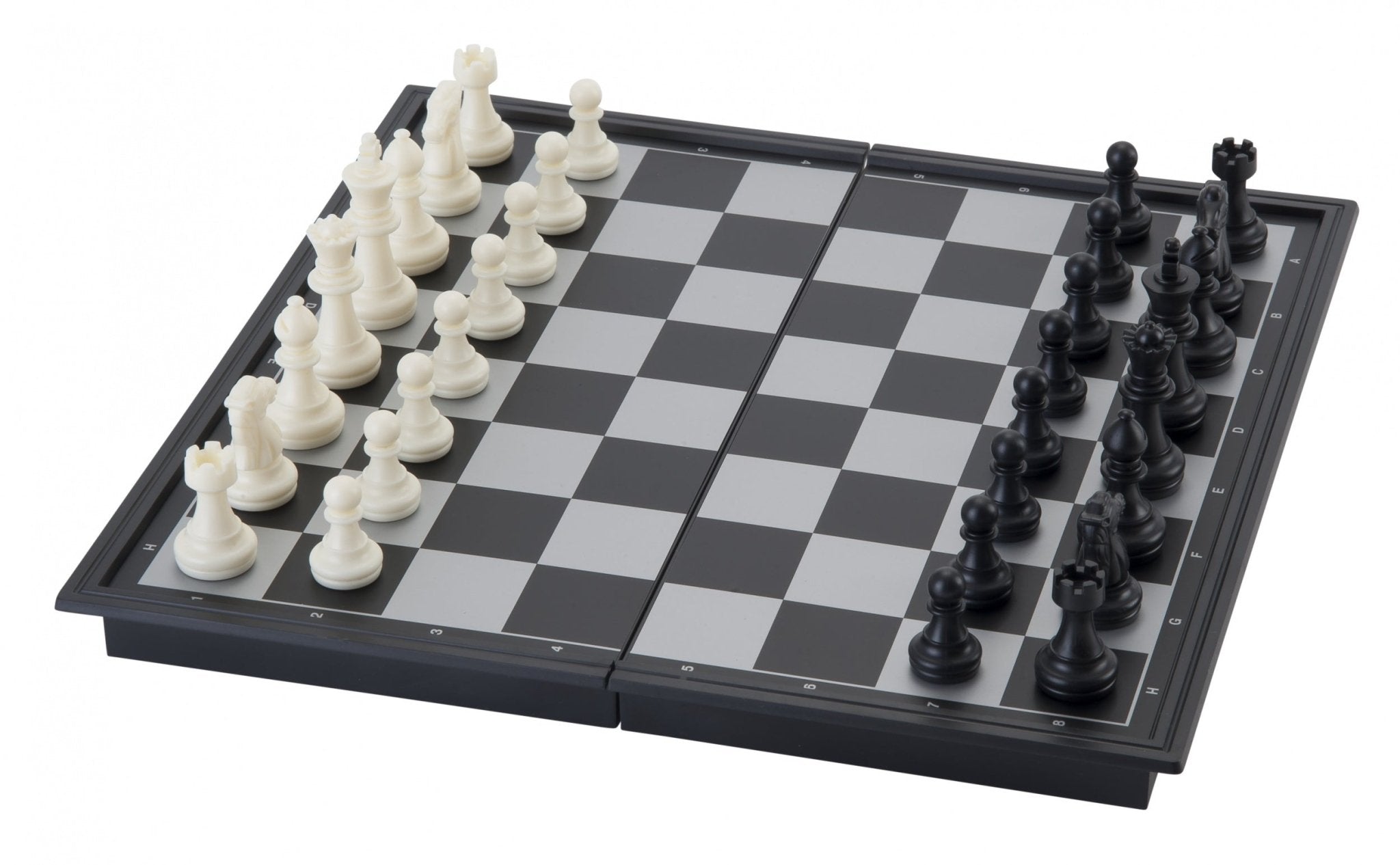 Jeu d'échecs en plastique magnétique - Coffre d'échecs et jeu d'échecs de voyage - Rouge et Noir