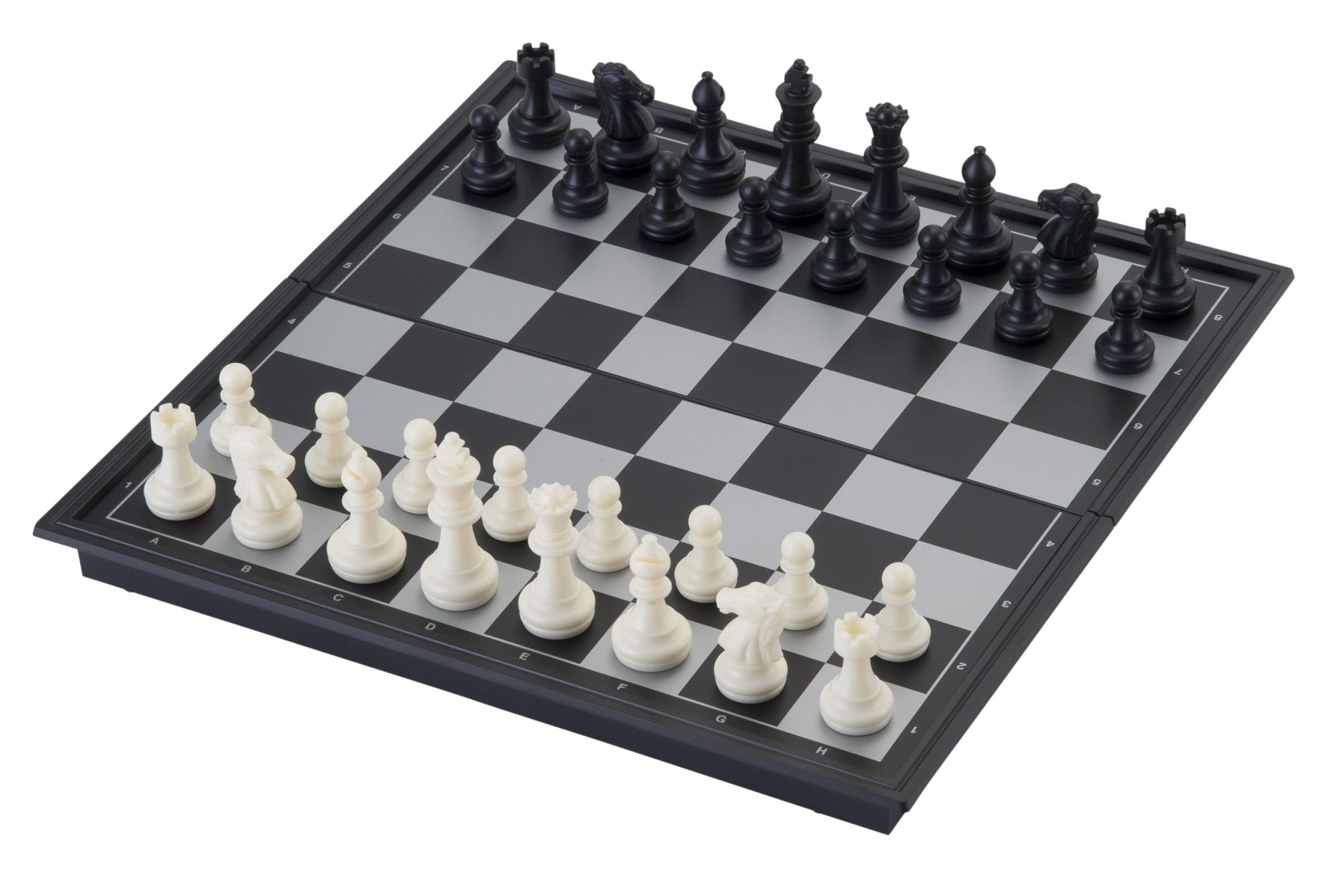 Jeu d'échecs en plastique magnétique - Coffre d'échecs et jeu d'échecs de voyage - Rouge et Noir