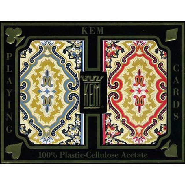 Kem double bridge - Paisley - jeu de cartes bridge - Rouge et Noir