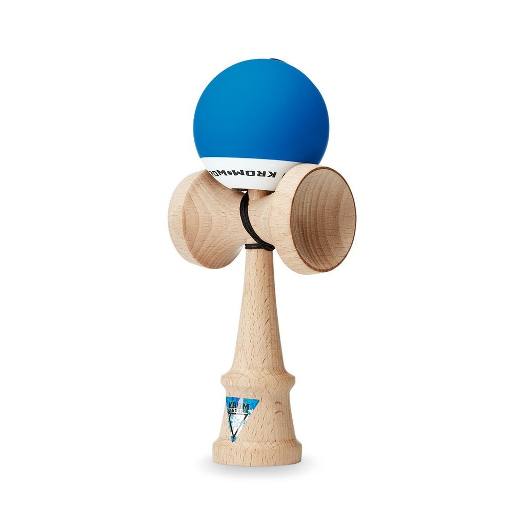 Kendama Pop - KROM - Bleu - Jeu d'adresse en bois - Rouge et Noir