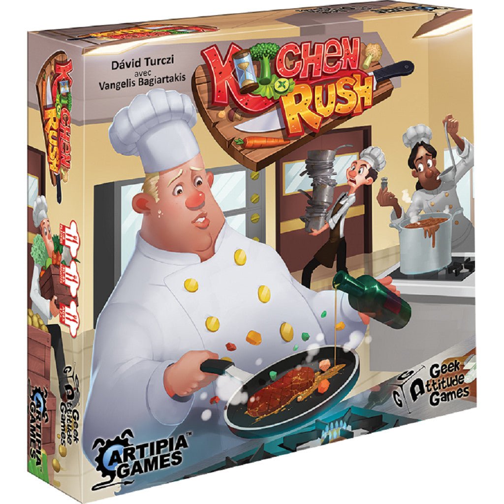 Kitchen Rush - Jeu de plateau de stratégie coopératif - Rouge et Noir