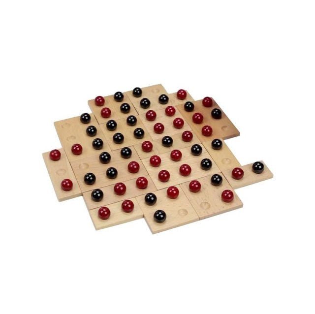 Kulami - jeu en bois de stratégie - Rouge et Noir